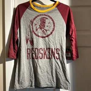 Women’s large Washington redskins 3/4 sleeve